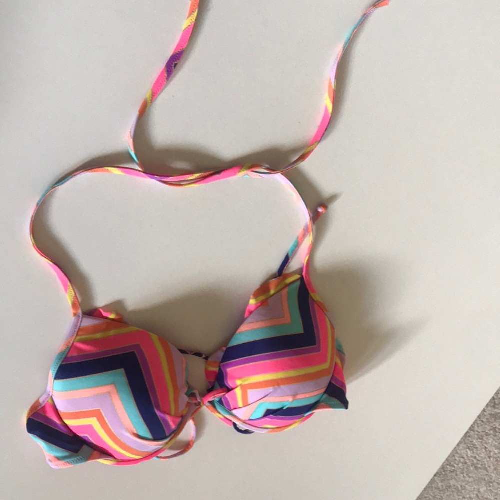 Victoria secret-Rainbow chevron- bikini top-34C